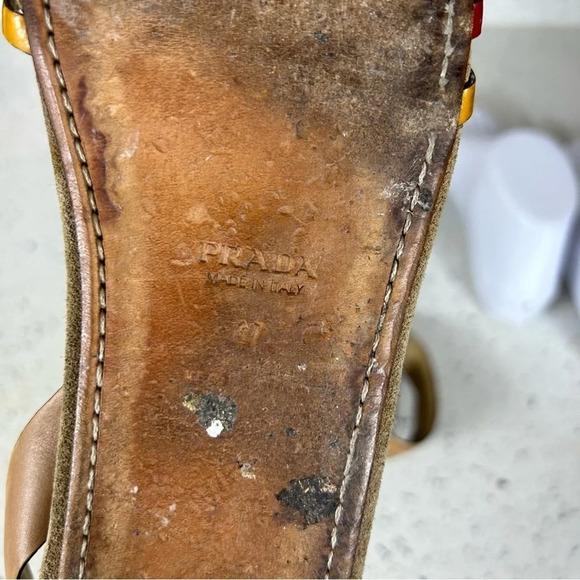 Prada Authentic Huaraches Multicolor Slingback Sandal - Picture 8 of 10